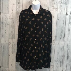 Vintage Ronni Nicole II Monkey Blouse/Jacket 18W